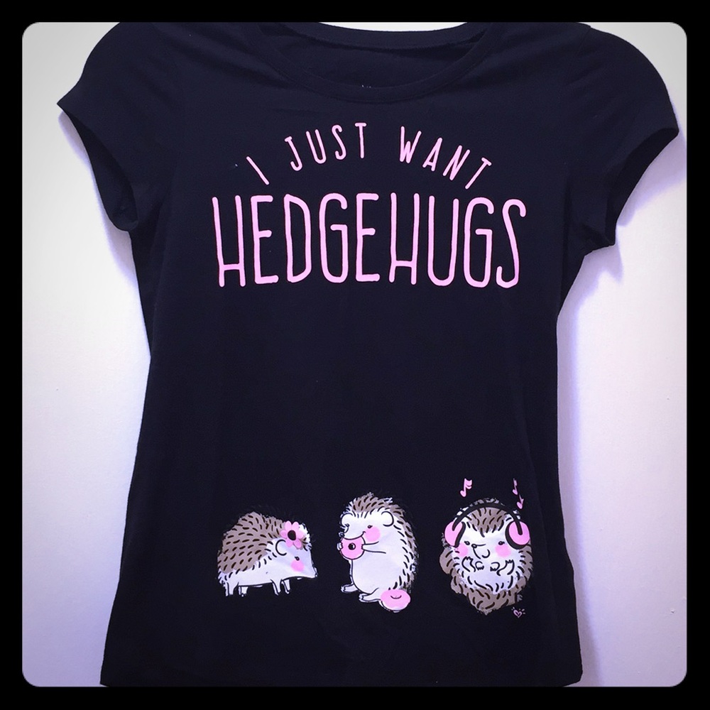 Justice Black Hedgehog Graphic Tee